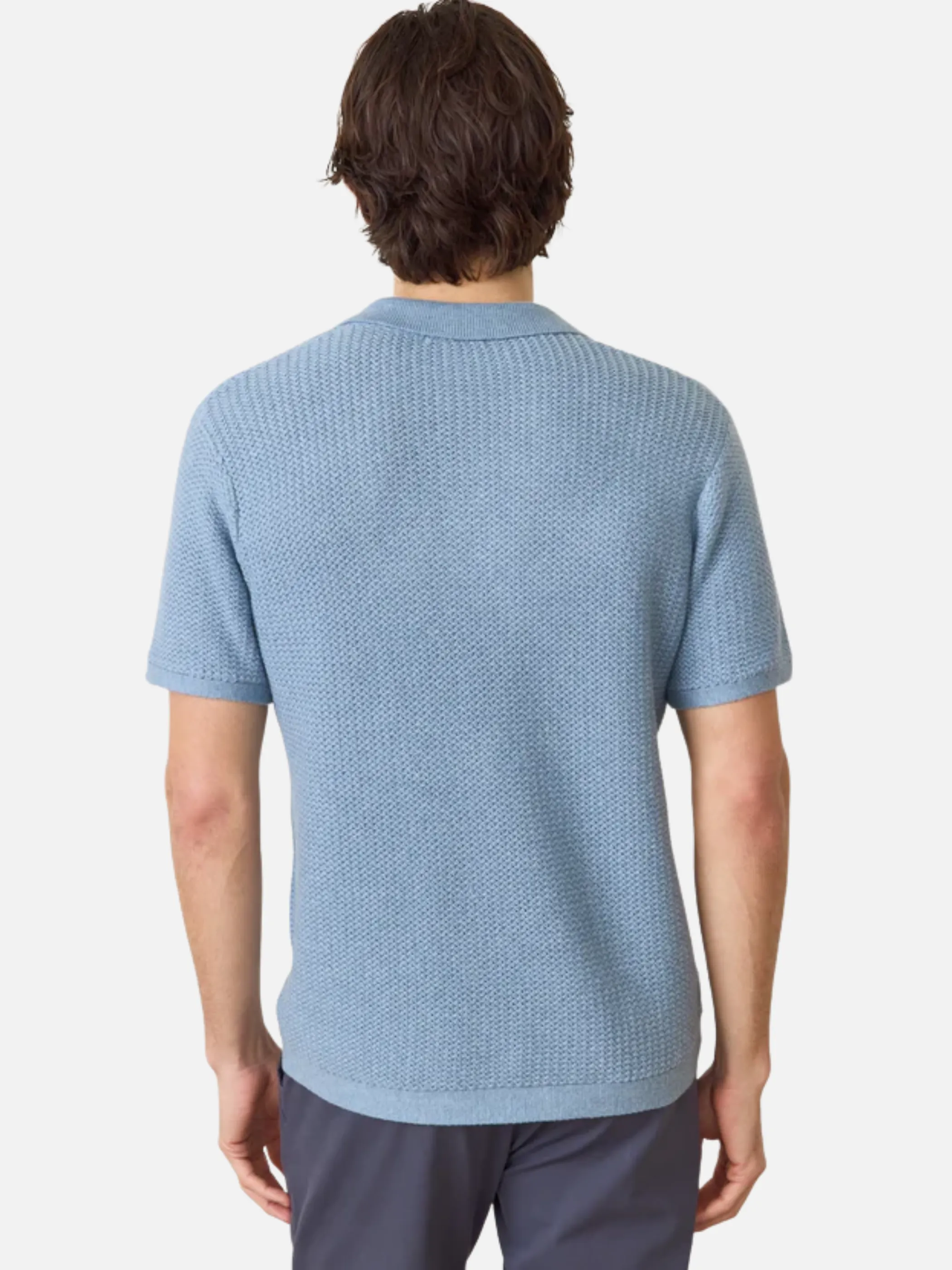 Marine Layer Conrad Sweater Polo - Washed Indigo