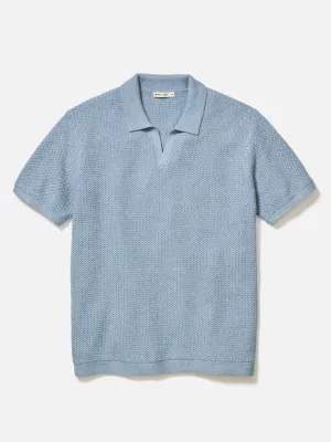 Marine Layer Conrad Sweater Polo - Washed Indigo