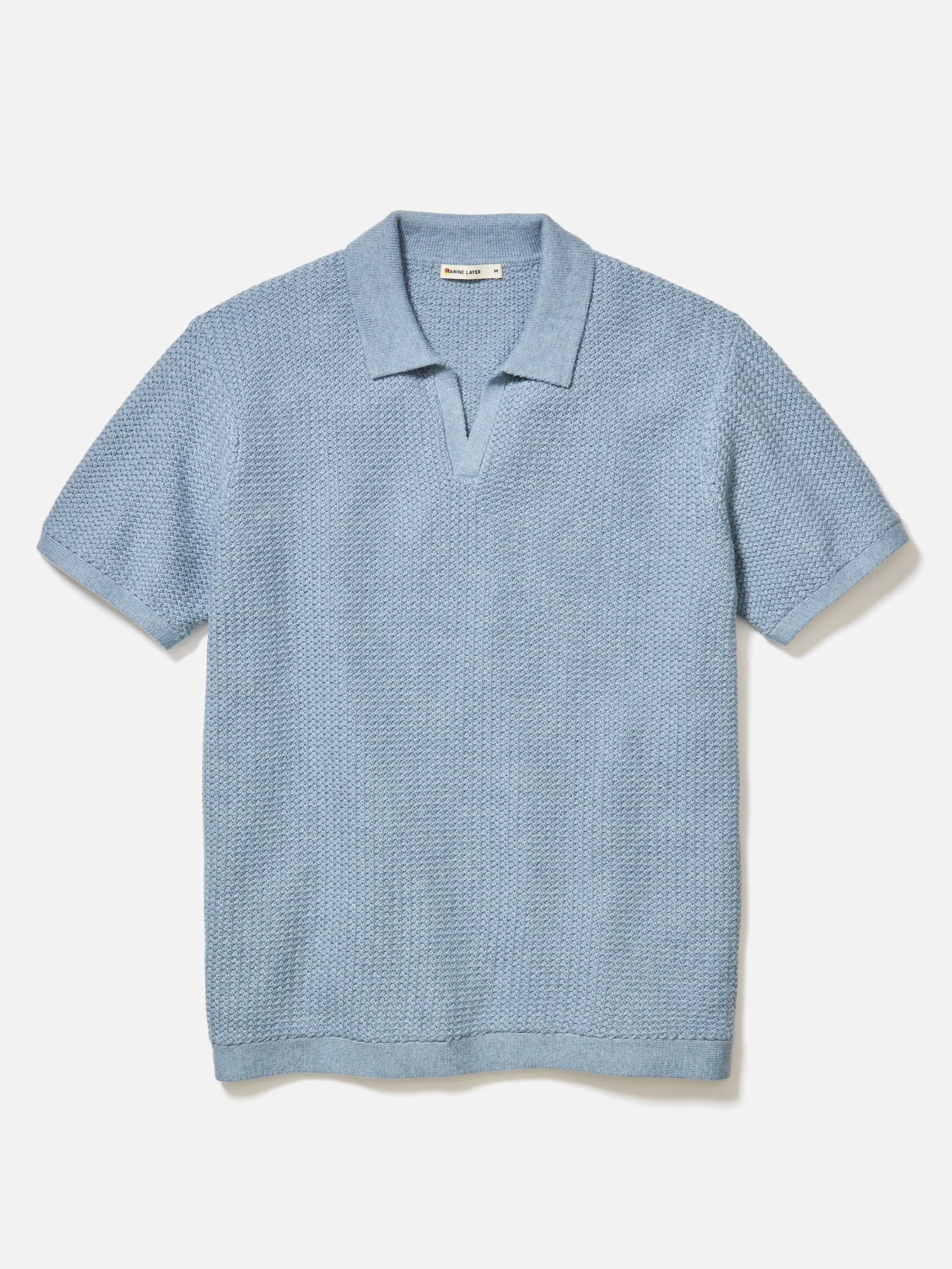 Marine Layer Conrad Sweater Polo - Washed Indigo