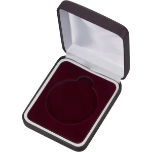 Maroon Padded Medal Box 60mm
