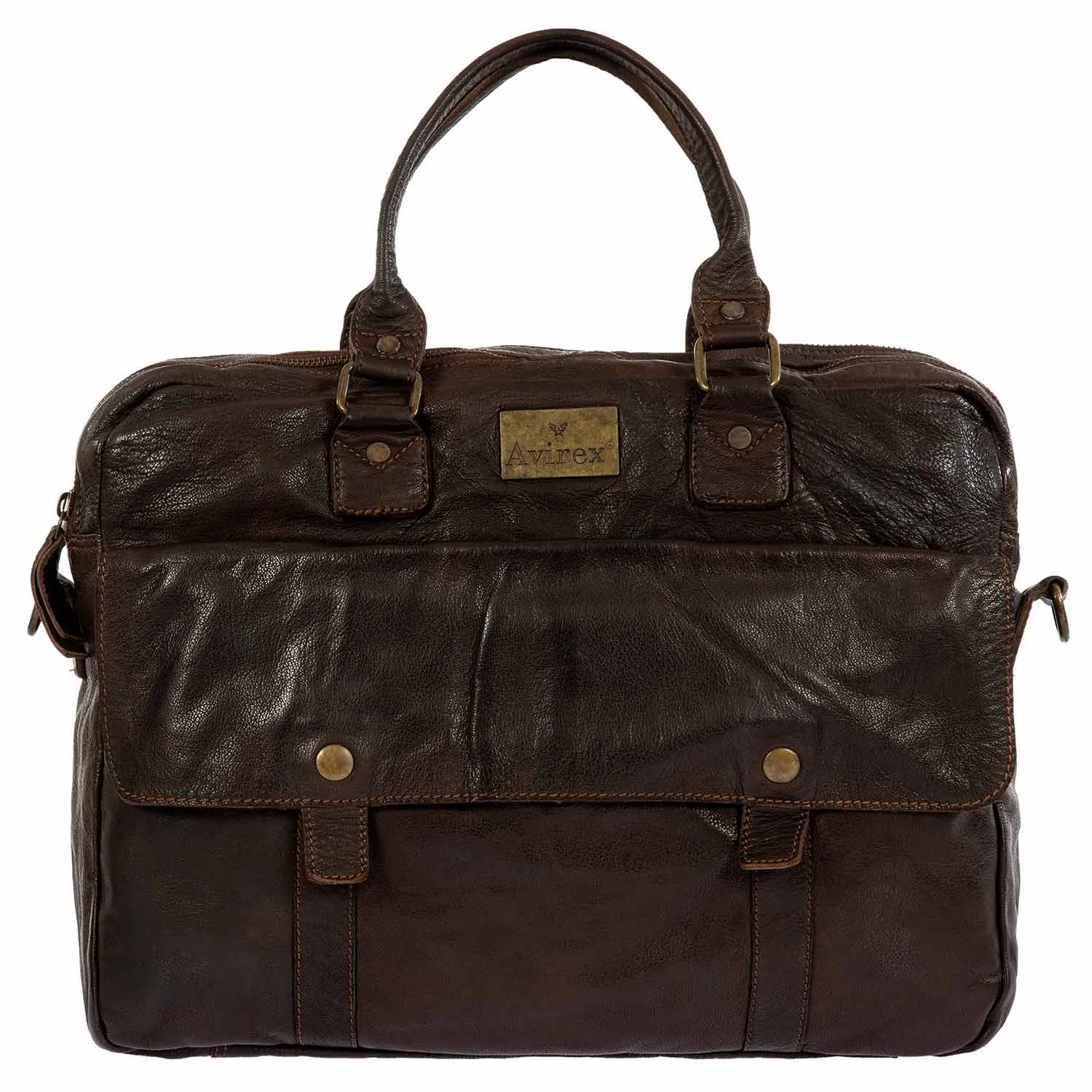 Mayday Leather Briefcase - Brown (MDY05-900)