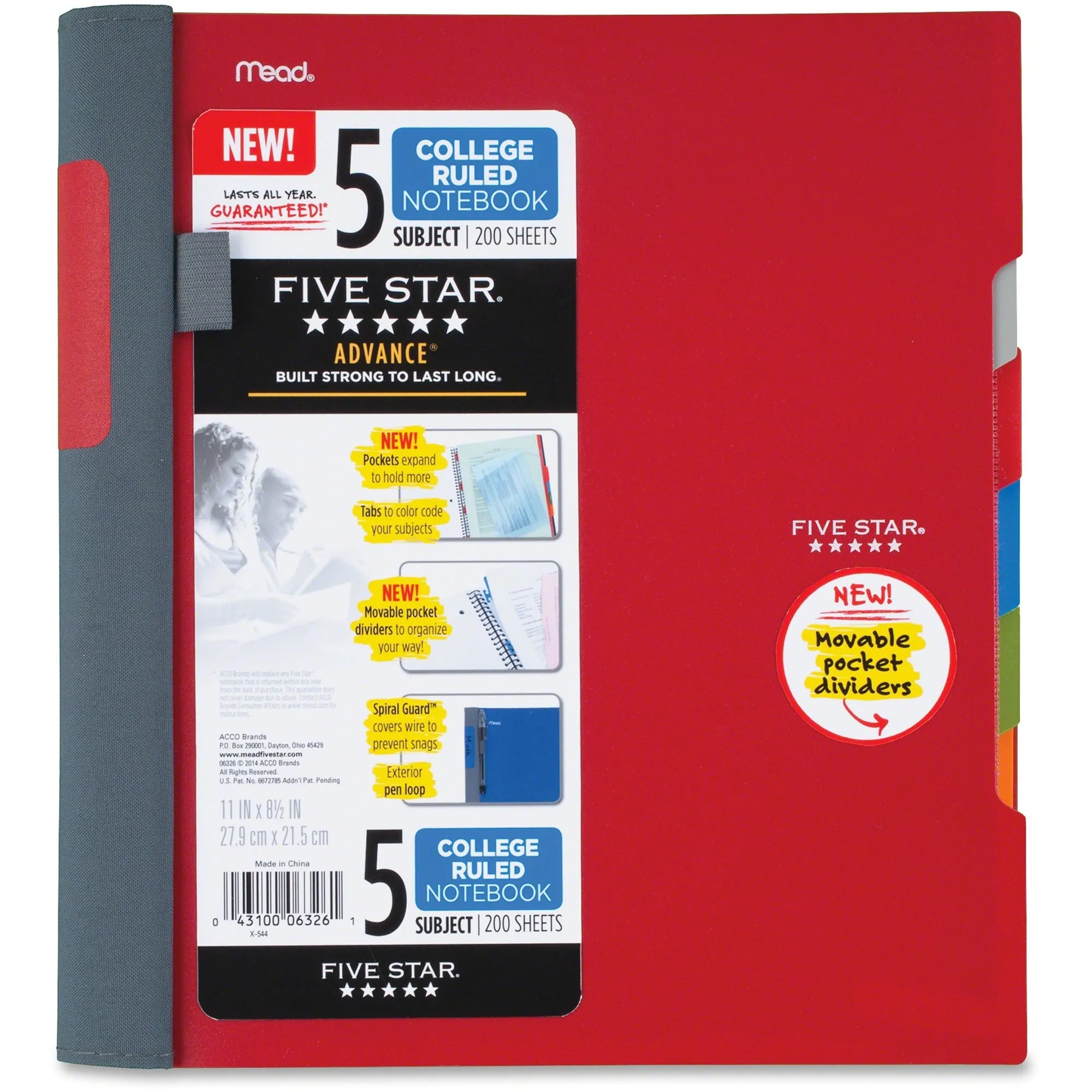 Mead College Ruled Subject Notebooks