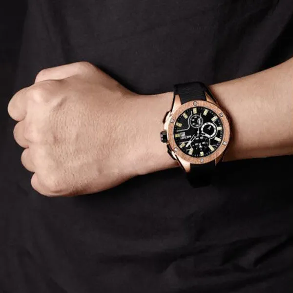MEGIR Military Watch with Silicon Band