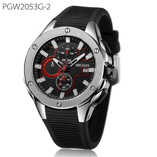 MEGIR Military Watch with Silicon Band