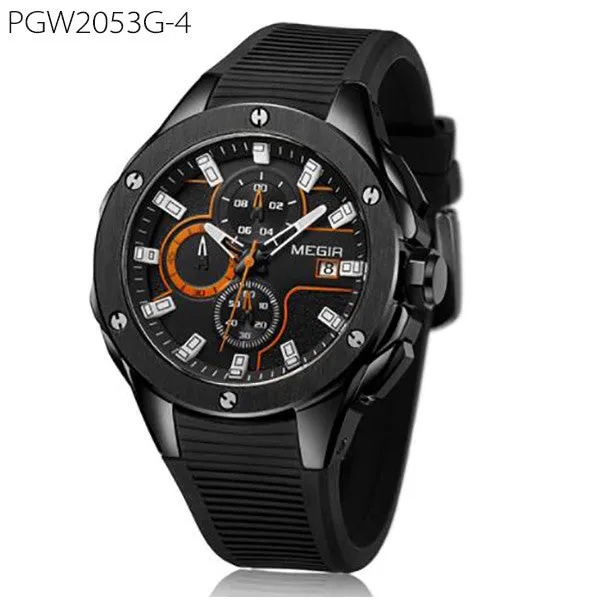 MEGIR Military Watch with Silicon Band