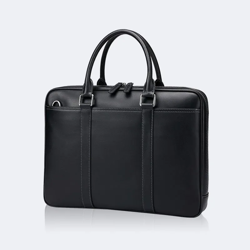 Men's Business Genuine Leather Casual Simple Shoulder Crossbody Briefcase Handbag
