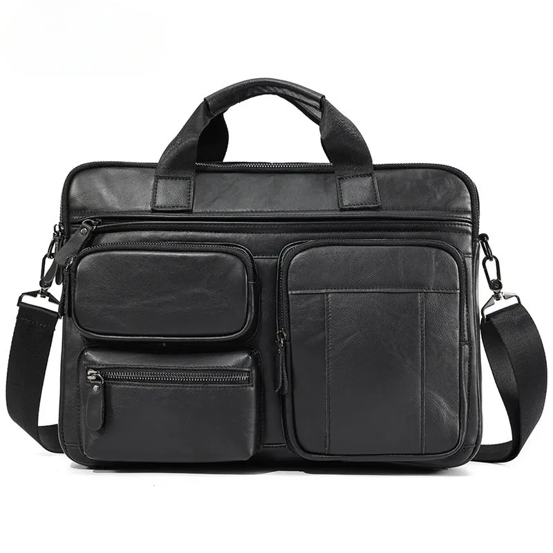Men's Business Leather Casual Briefcase