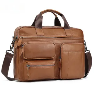 Men's Business Leather Casual Briefcase