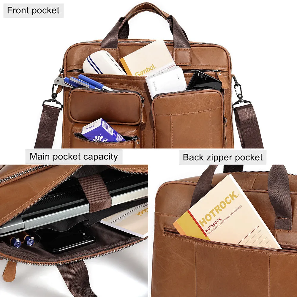 Men's Business Leather Casual Briefcase