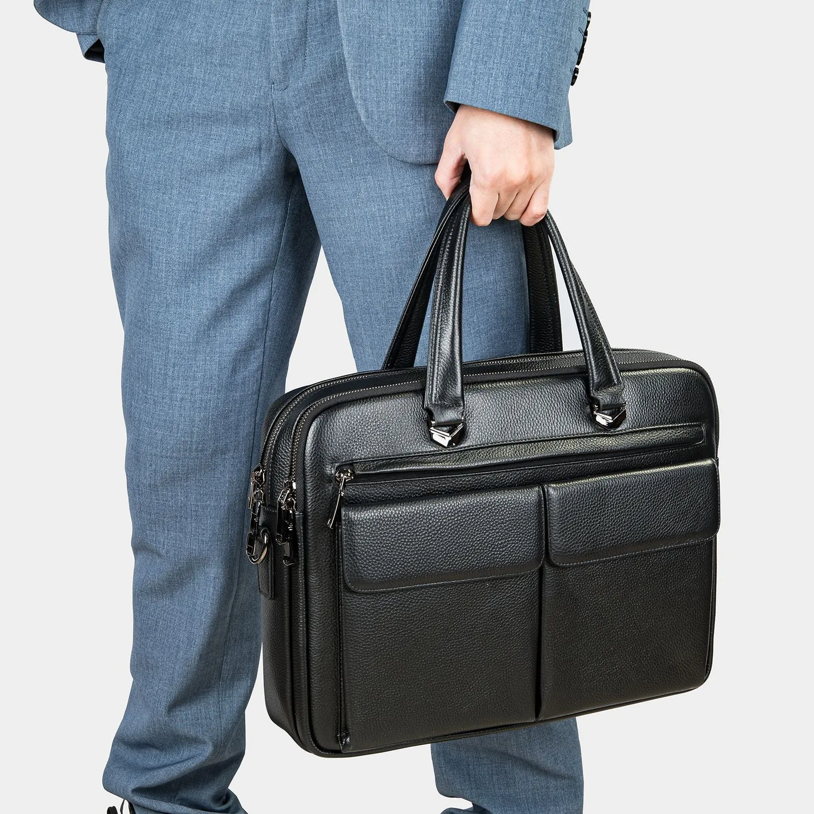 Men's Genuine Leather Handmade Casual Business Commuting Briefcase
