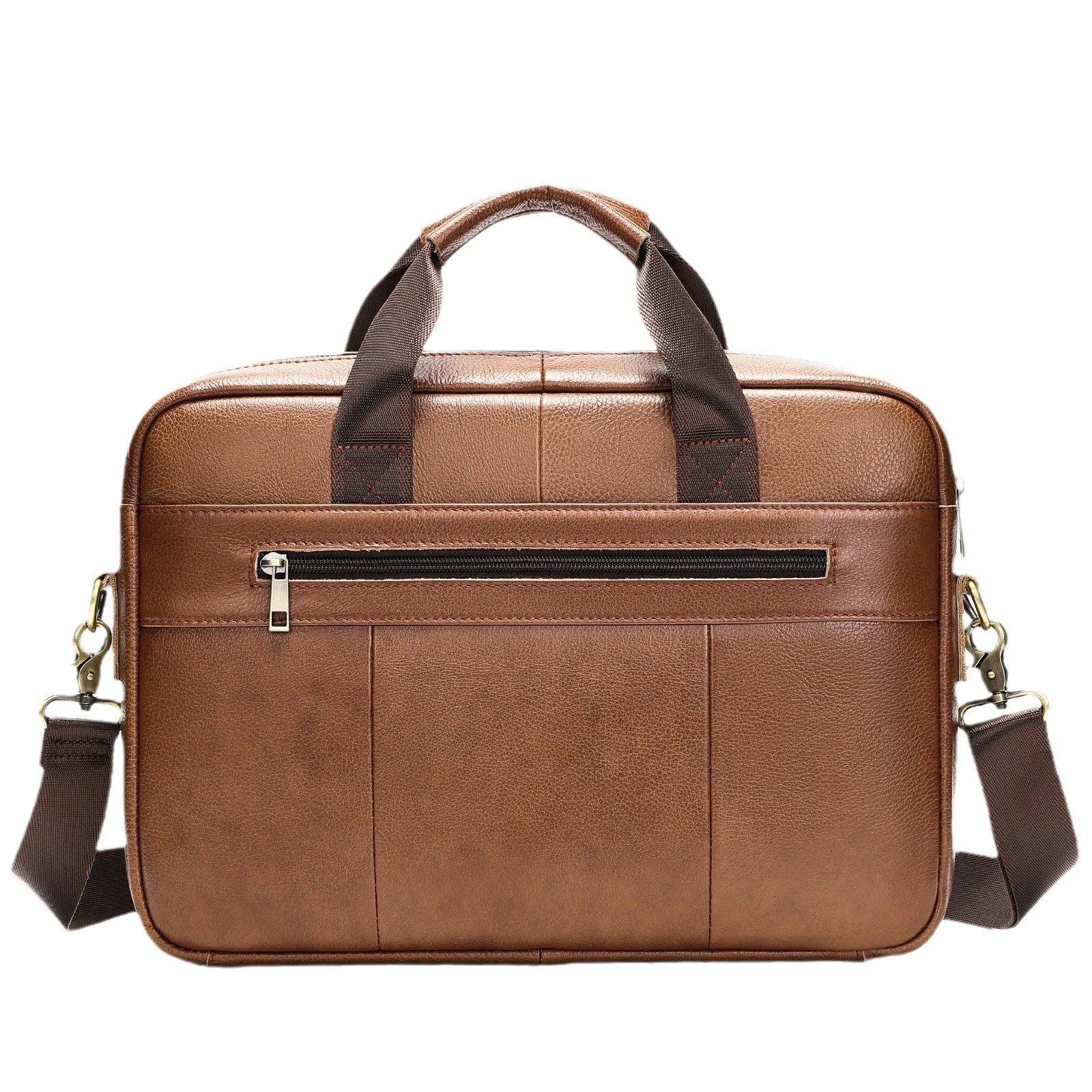 Men's Official Document Leather Casual Computer Bag Shoulder Crossbody