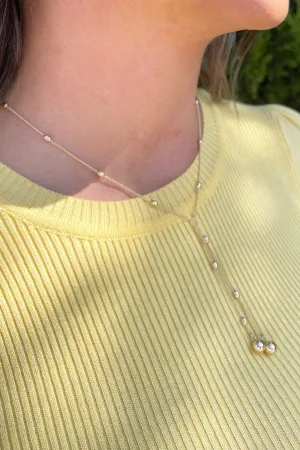 Metal Y Necklace
