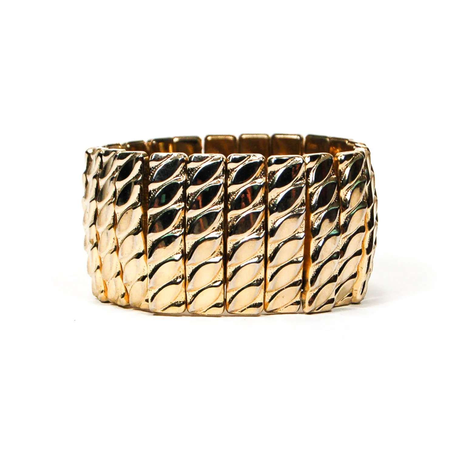 Mid Century Modern Gold Expansion Bracelet