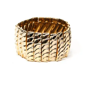 Mid Century Modern Gold Expansion Bracelet