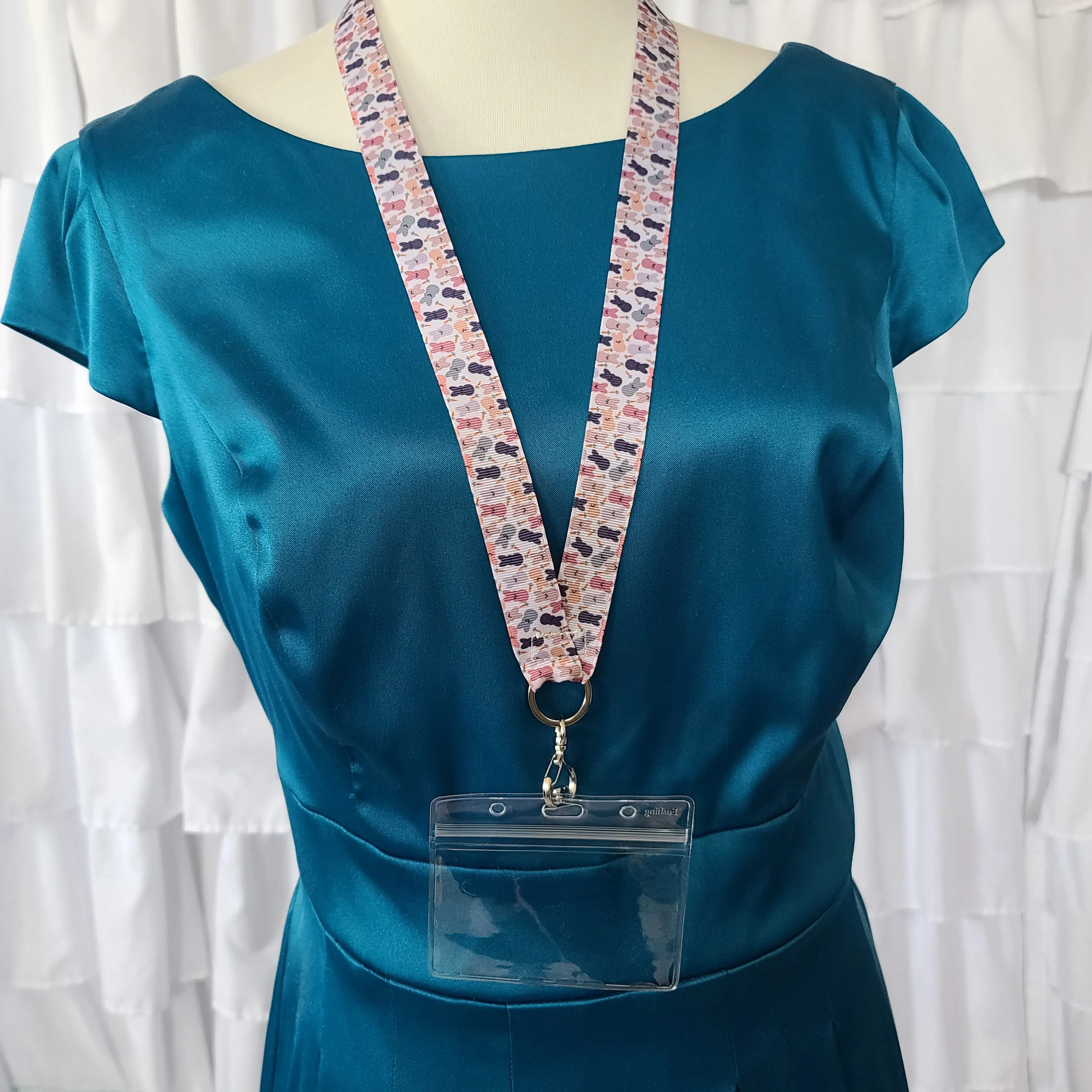 Mini Peeps Lanyard with Silver Heart Clasp