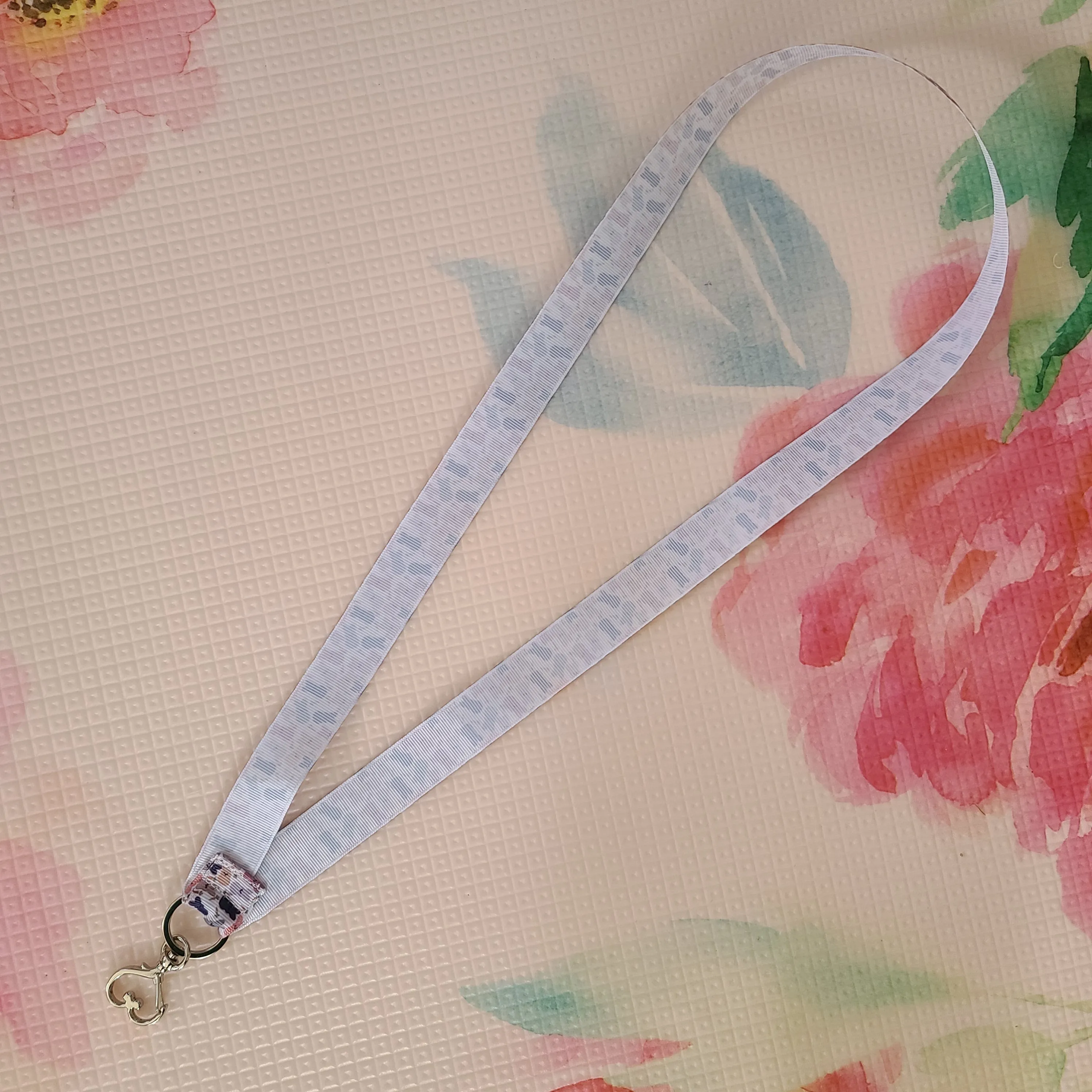 Mini Peeps Lanyard with Silver Heart Clasp