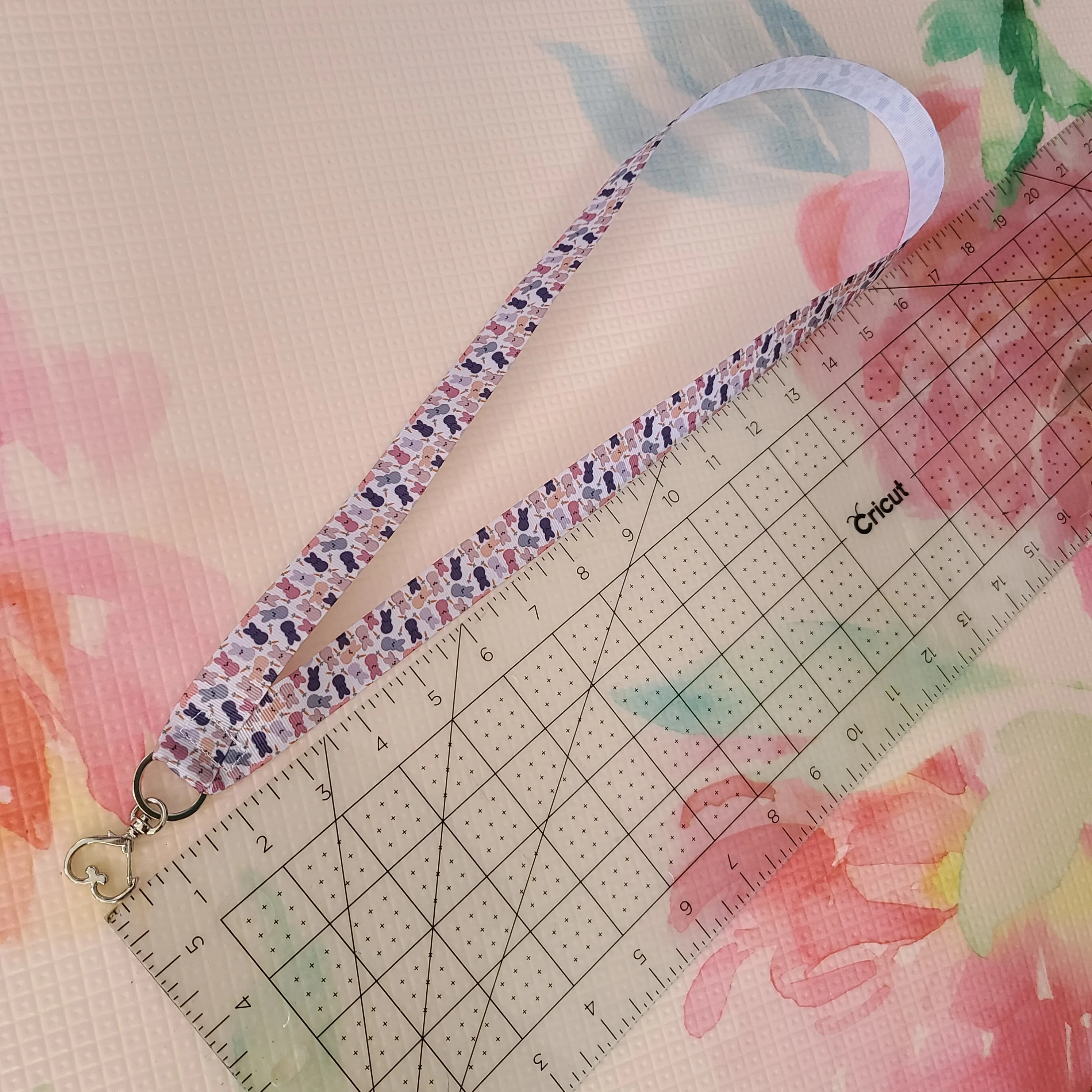 Mini Peeps Lanyard with Silver Heart Clasp