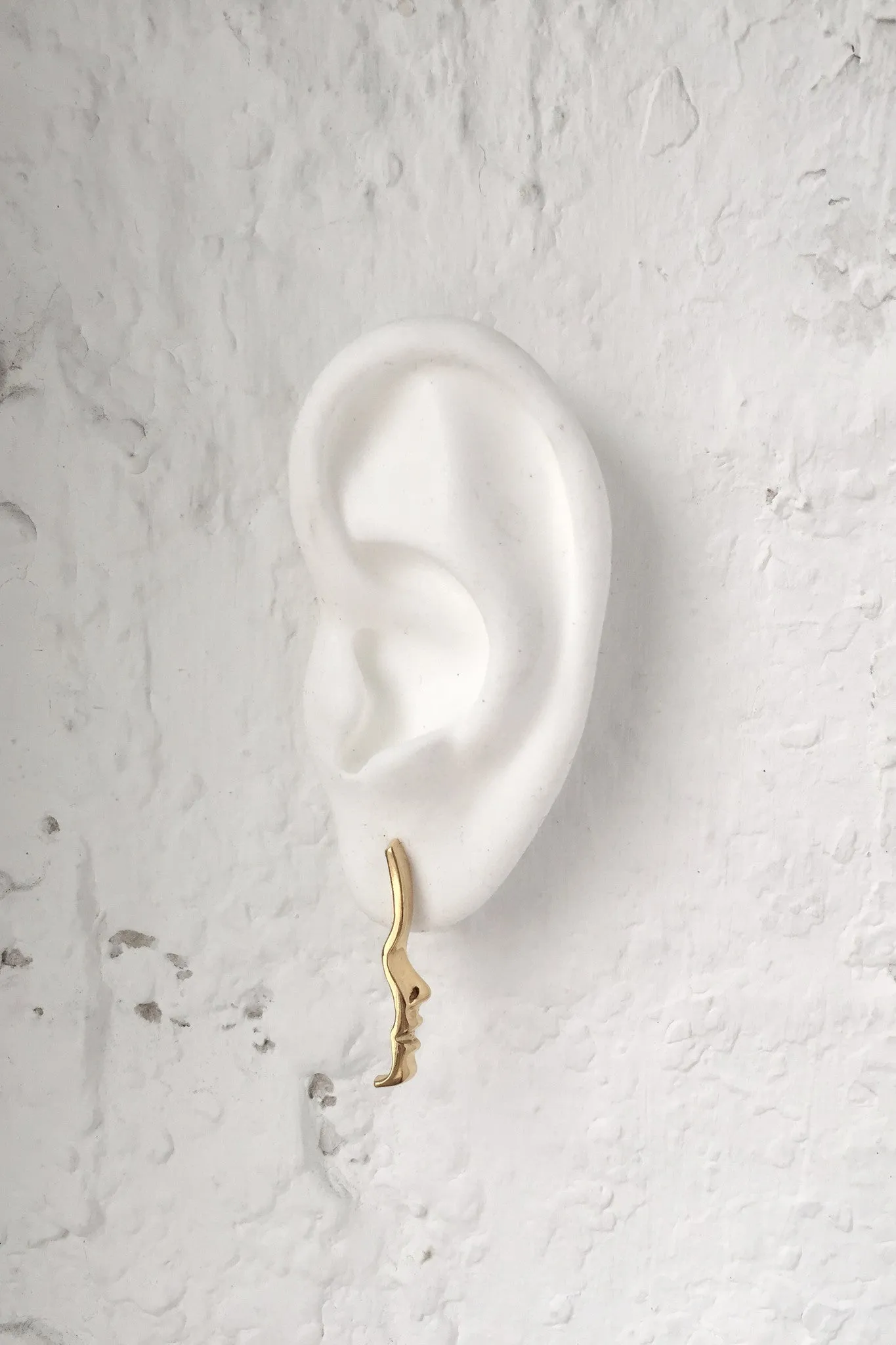 Mini Silhouette Studs in Gold