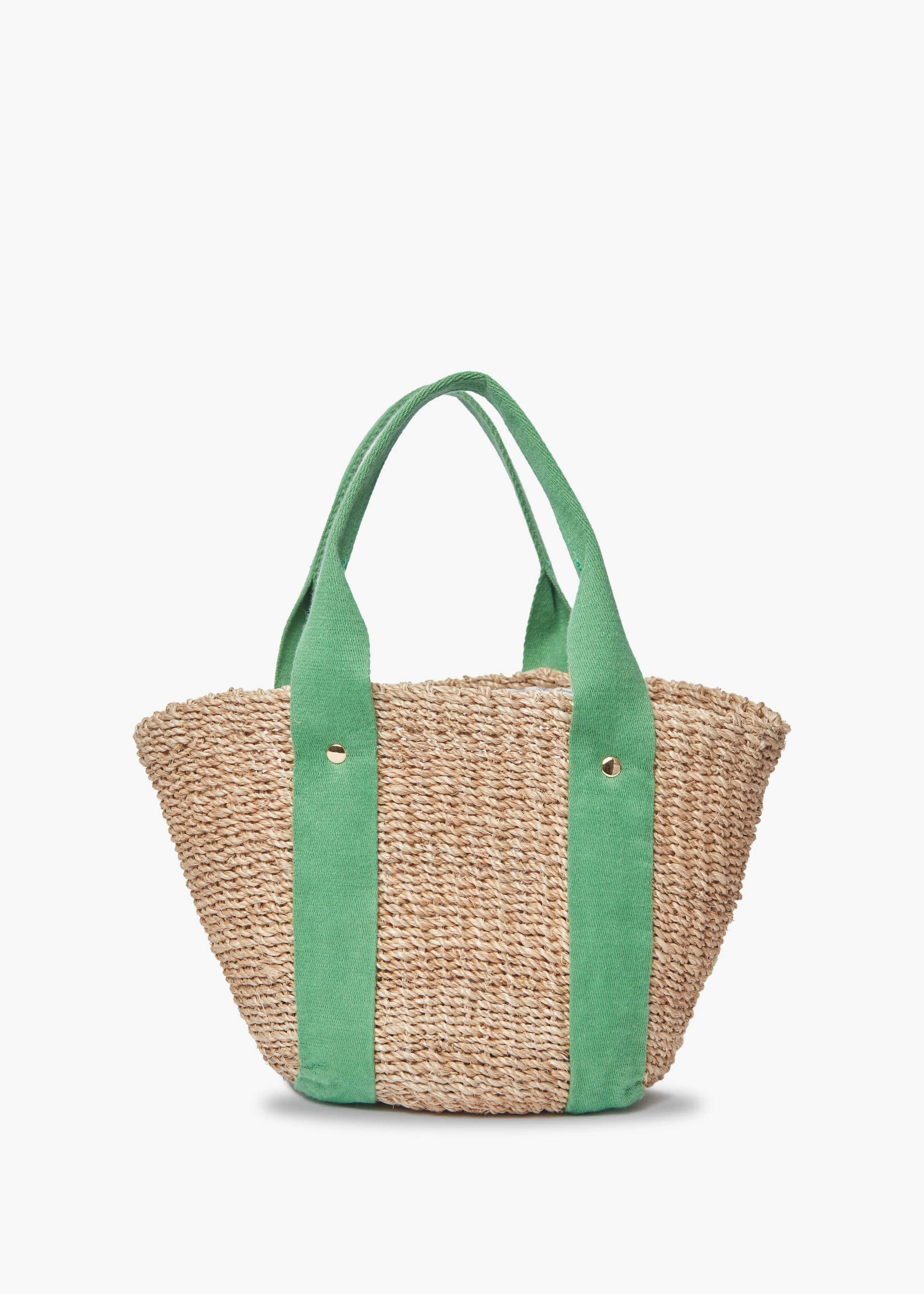 Mini Toci Straw Tote Bag