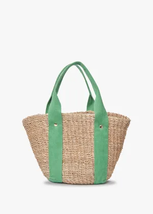 Mini Toci Straw Tote Bag