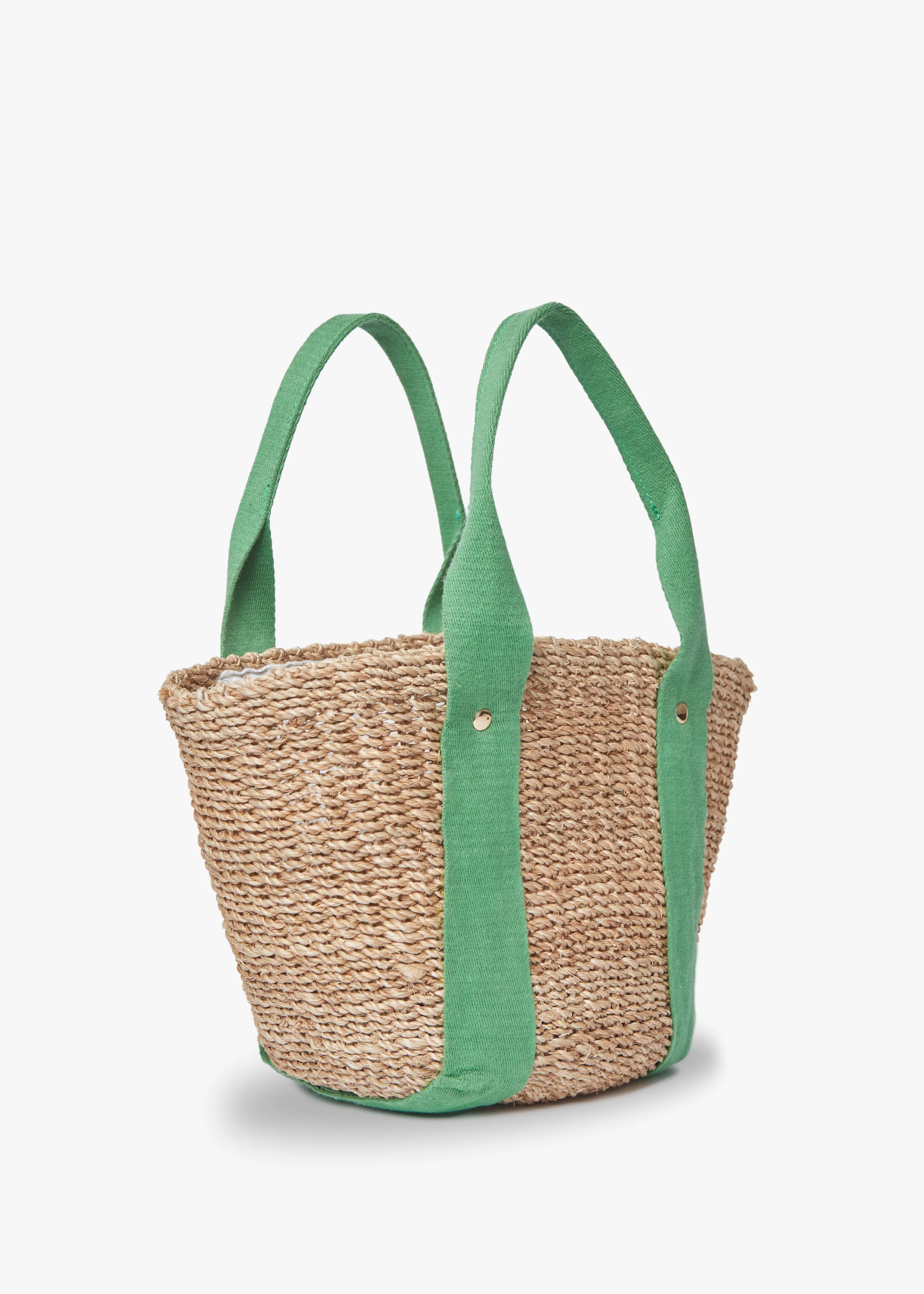 Mini Toci Straw Tote Bag