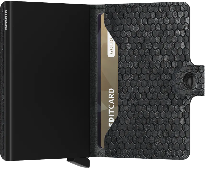 Mini Wallet | Hexagon Black
