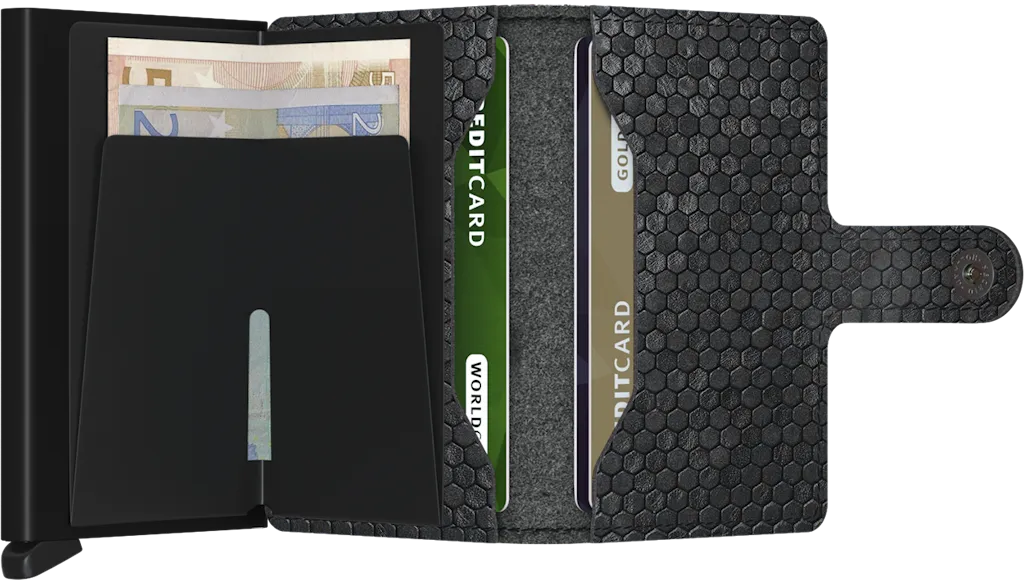 Mini Wallet | Hexagon Black