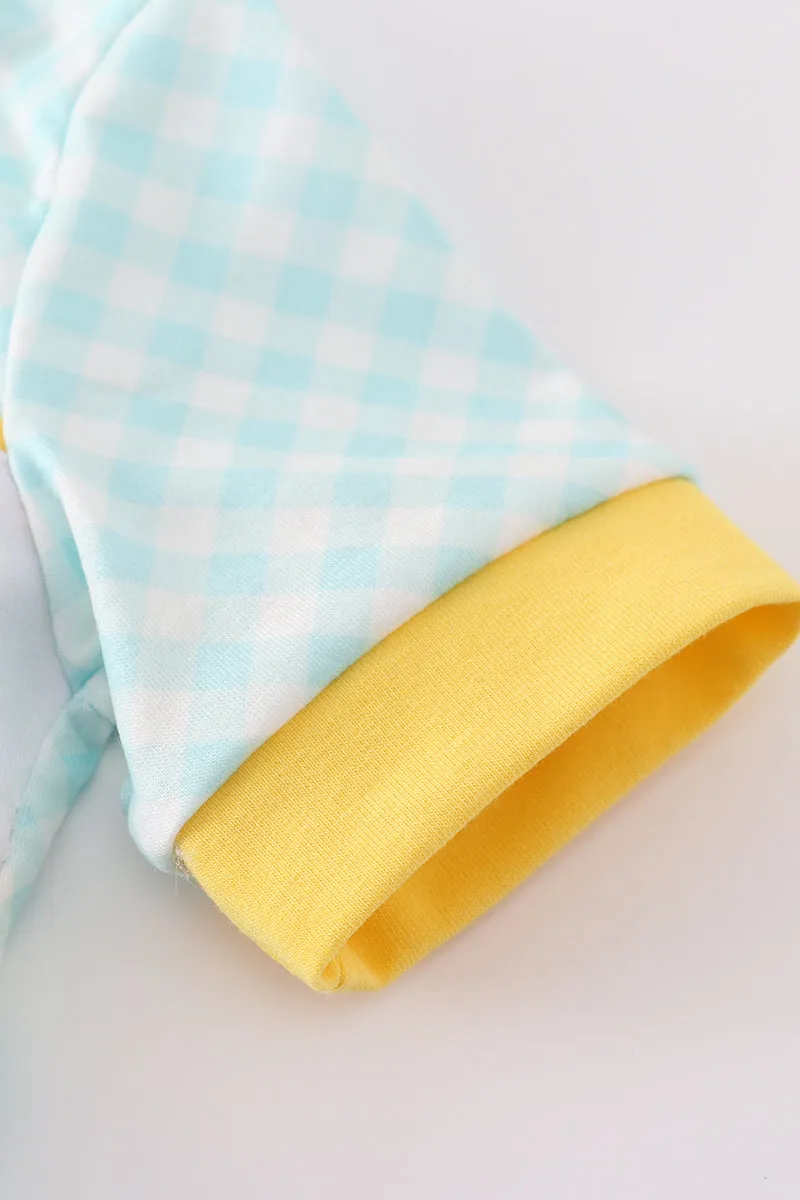 Mint Lemon Embroidery Boy Bubble