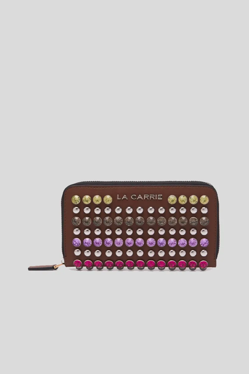 Mirror Big Wallet Synthetic - Dark Brown Combi Multicolor