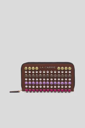 Mirror Big Wallet Synthetic - Dark Brown Combi Multicolor