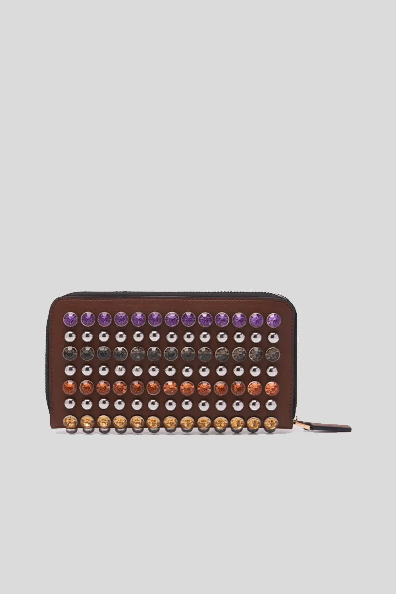 Mirror Big Wallet Synthetic - Dark Brown Combi Multicolor
