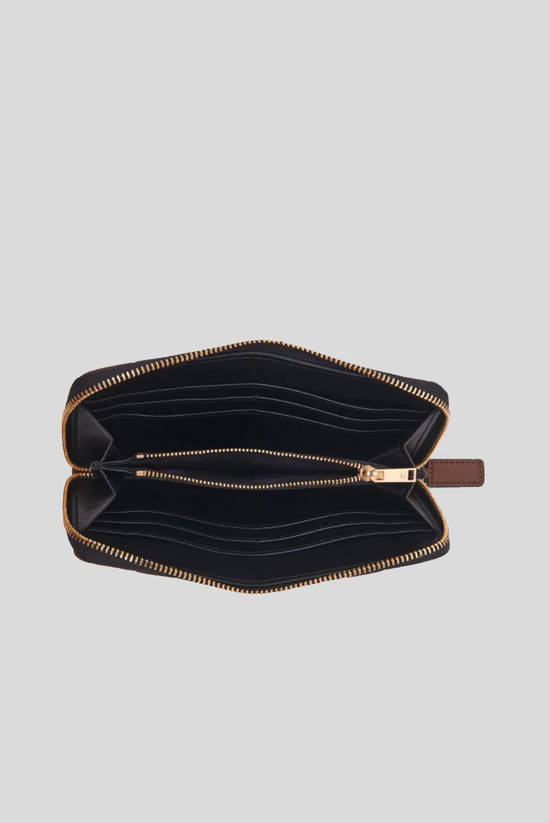 Mirror Big Wallet Synthetic - Dark Brown Combi Multicolor