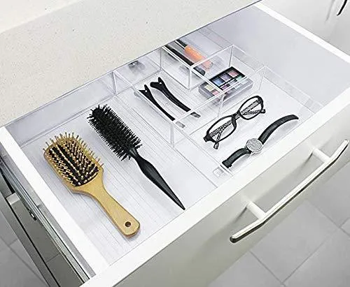 MissionMatch Acrylic Vanity Tray, Remote Tray, Valet Tray Organizer,Catchall Tray, Nightstand or Dresser Organizer for Change, Coin, Key, Phone, Glasses (Clear)