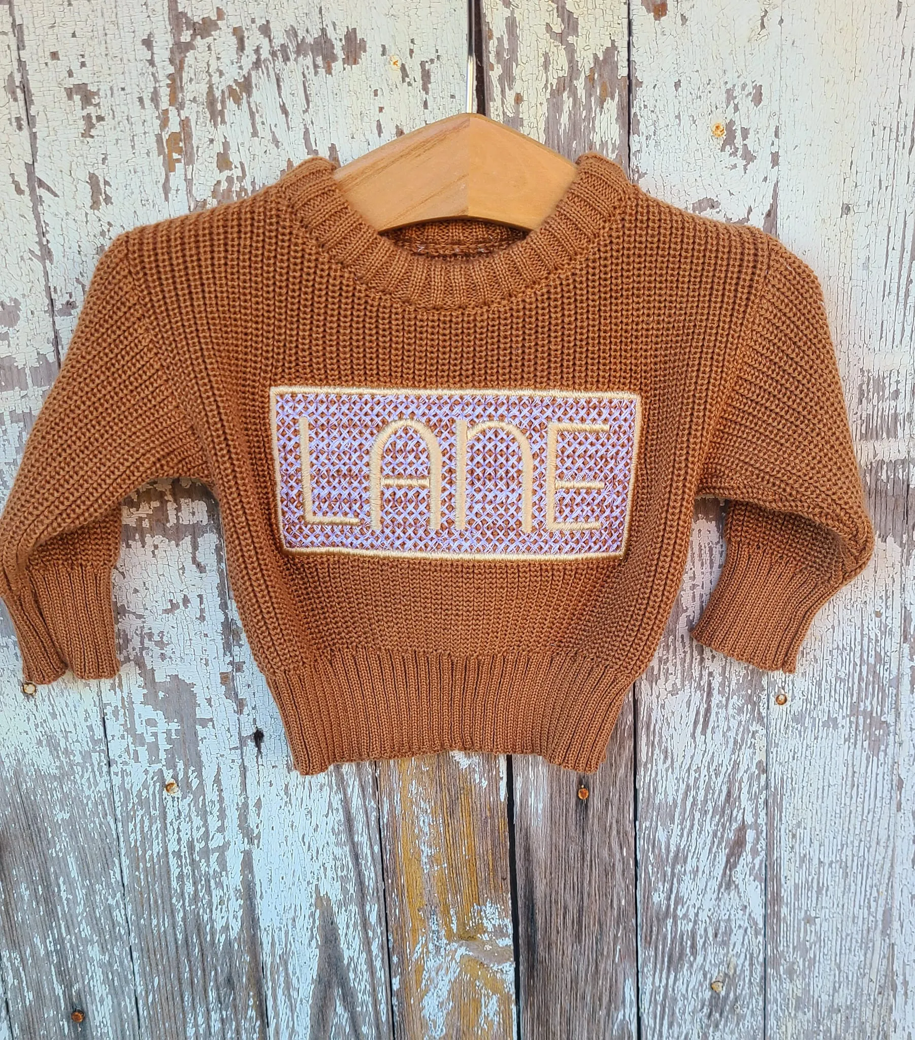 Monogrammed sweater- Infant toddler name sweatshirt