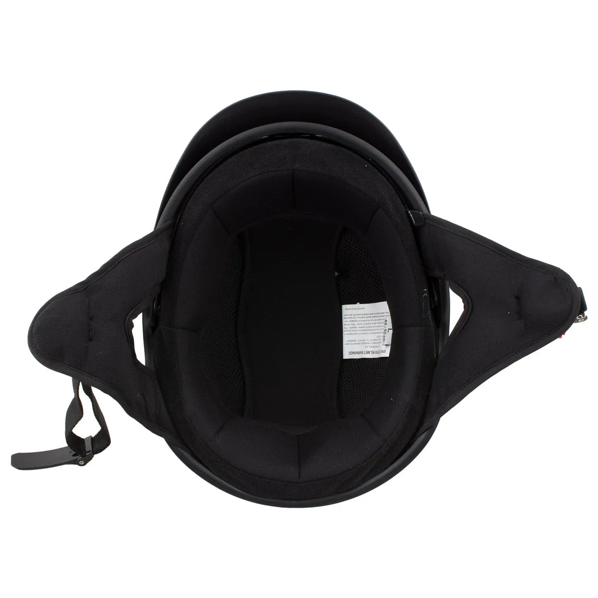MPH9719DOT Dot Approved 'Momentum' Glossy Black Half Motorcycle Helmet for Men and Women Biker w/ Drop Down Tinted Visor