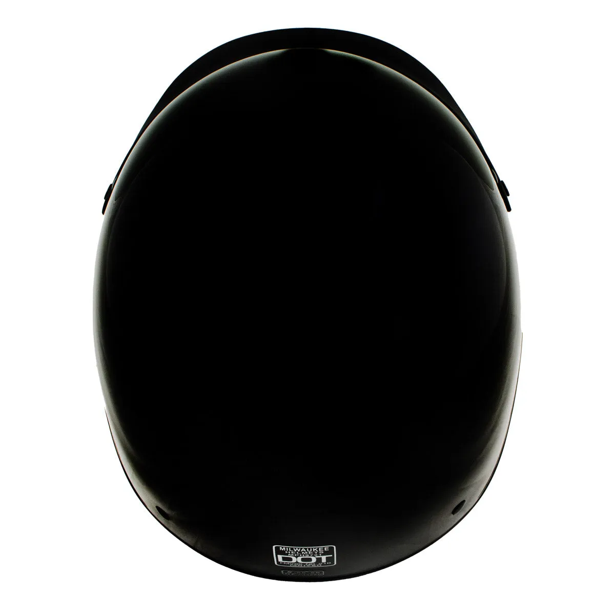 MPH9719DOT Dot Approved 'Momentum' Glossy Black Half Motorcycle Helmet for Men and Women Biker w/ Drop Down Tinted Visor