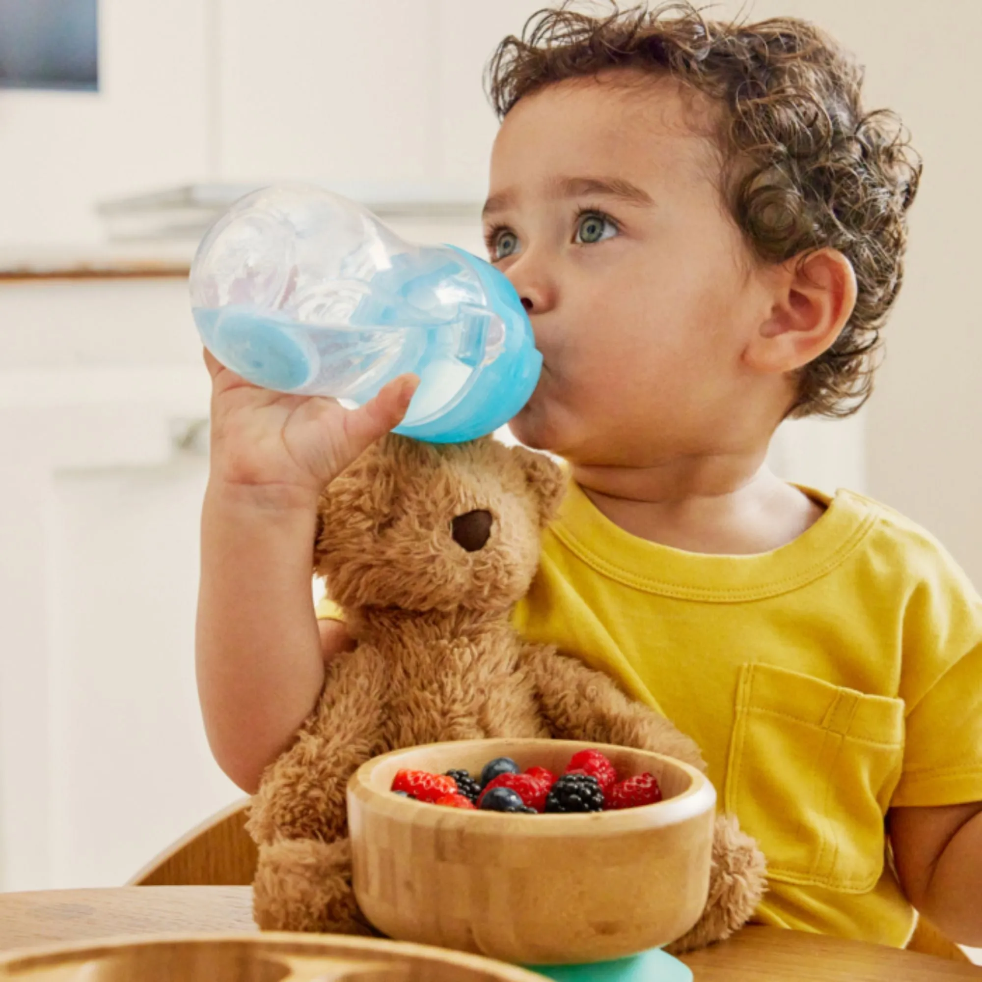 Munchkin Weighted Flexi-Straw Cup 10 Oz - Blue (Pack Of 2)