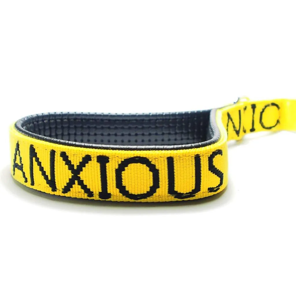 My Anxious Dog Yellow Space Awareness Lead "ANXIOUS" - Medium/Large