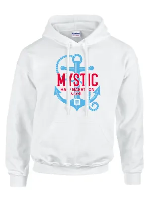 Mystic Half Marathon & 10K White Hoodie