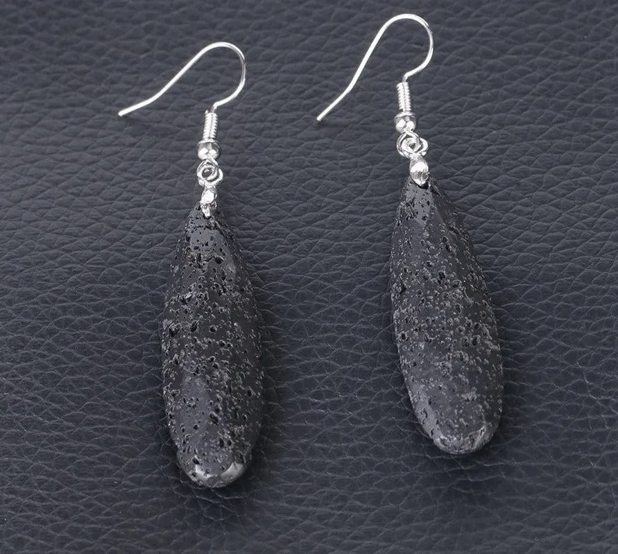 Natural Stone Dangle Long Earrings for Women