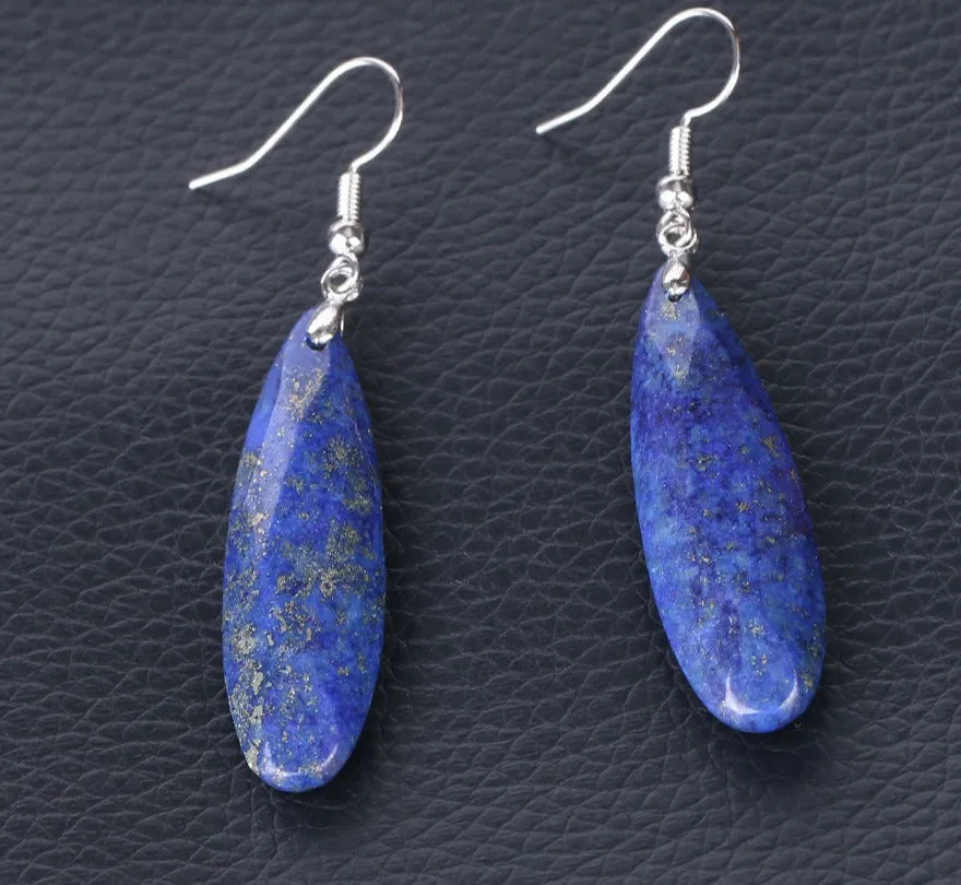 Natural Stone Dangle Long Earrings for Women