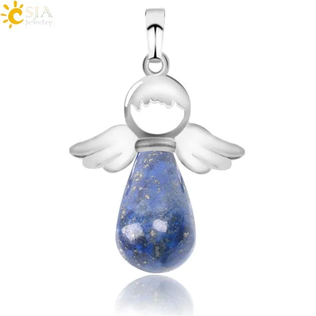 Natural Stones Angels Pendant