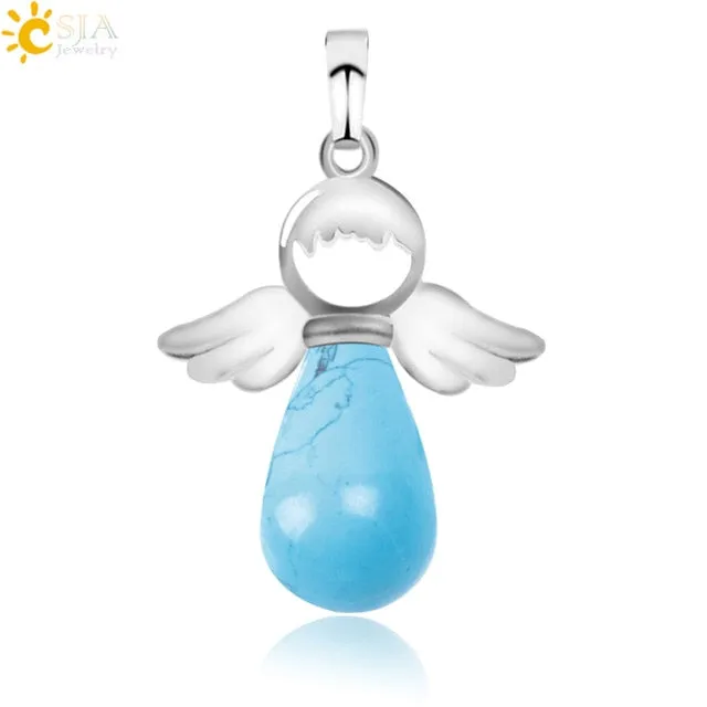 Natural Stones Angels Pendant