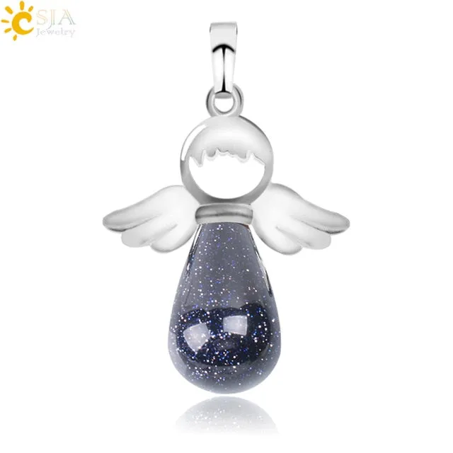 Natural Stones Angels Pendant