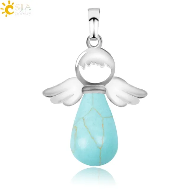Natural Stones Angels Pendant