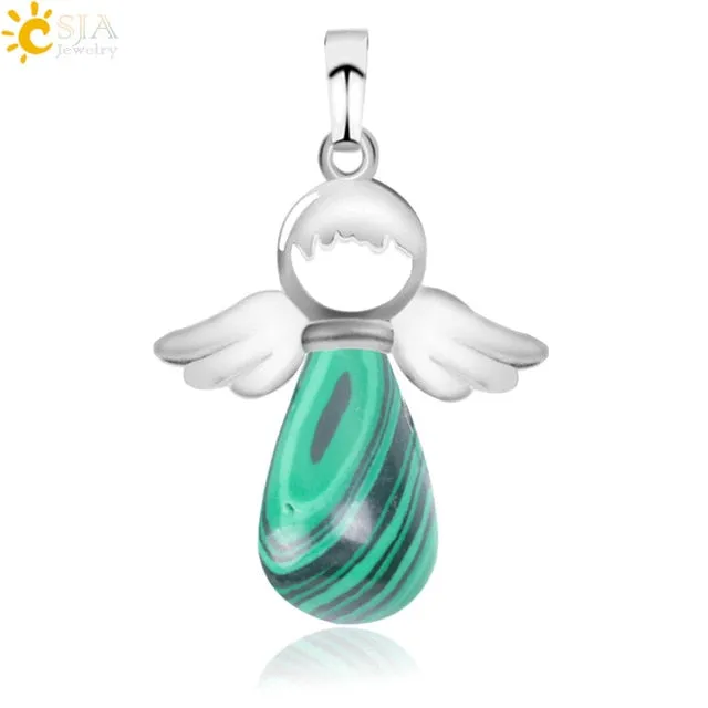 Natural Stones Angels Pendant