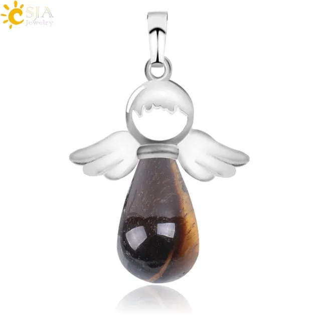 Natural Stones Angels Pendant