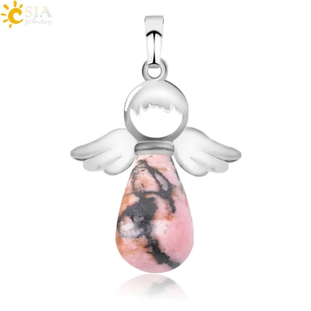 Natural Stones Angels Pendant