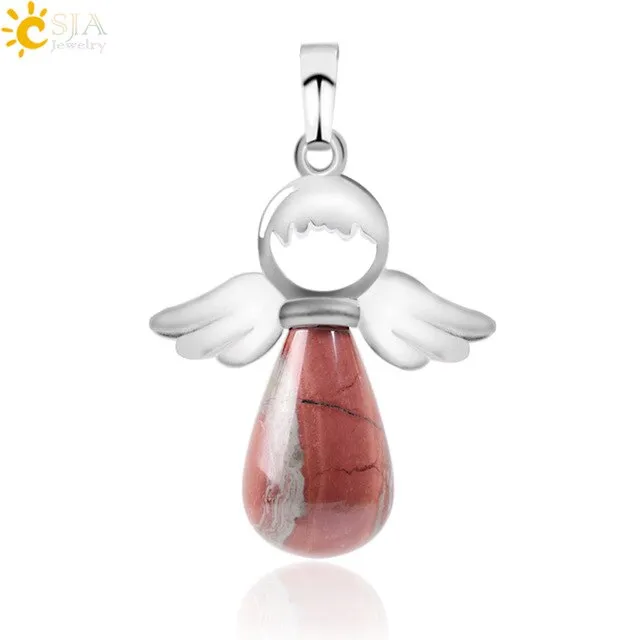 Natural Stones Angels Pendant