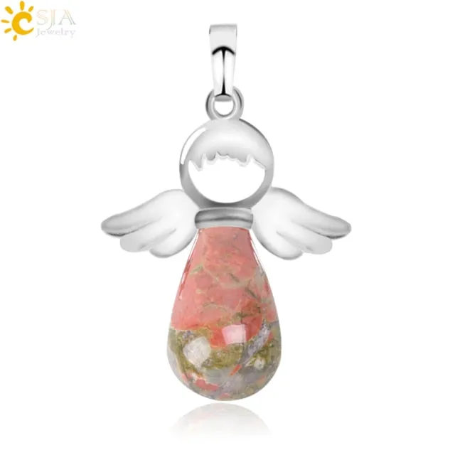 Natural Stones Angels Pendant